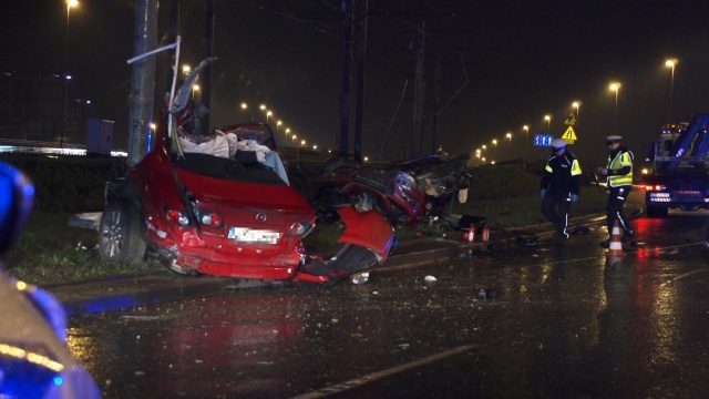 Fot. Tomasz Gontarz Tragiczny wypadek na Moście Pionierów w Szczecinie [WIDEO, ZDJĘCIA]