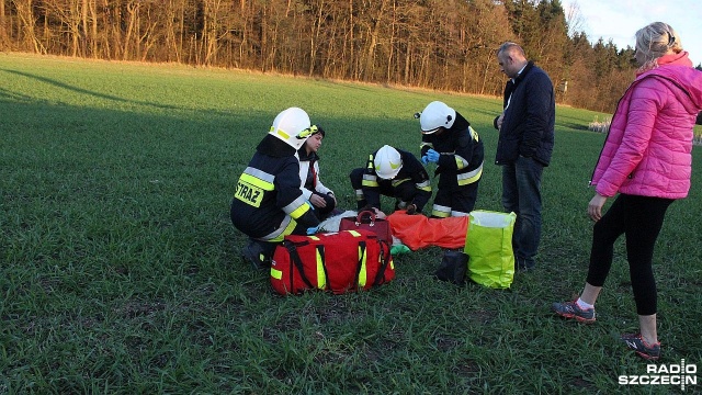 Wypadek na krajowej 6. Fot. Adam Wójcik [Radio Szczecin] Wypadek na krajowej 6 [ZDJĘCIA]