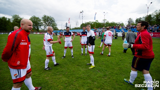 Przyjaciele Arkonii - Reprezentacja Artystów Polskich 2:2. Fot. Konrad Nowak [Radio Szczecin] Remis w meczu gwiazd na 70-lecie Arkonii [WIDEO, ZDJĘCIA]