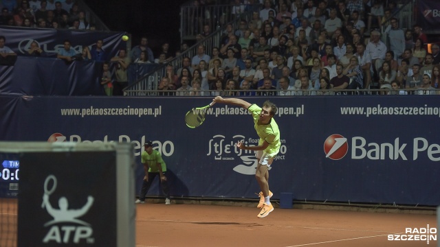 Jerzy Janowicz. Fot. Jarosław Gaszyński [Radio Szczecin] Jerzy Janowicz w drugiej rundzie Pekao Open [ZDJĘCIA]