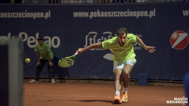 Jerzy Janowicz. Fot. Jarosław Gaszyński [Radio Szczecin] Jerzy Janowicz w drugiej rundzie Pekao Open [ZDJĘCIA]