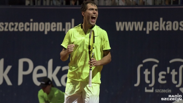 Jerzy Janowicz. Fot. Jarosław Gaszyński [Radio Szczecin] Jerzy Janowicz w drugiej rundzie Pekao Open [ZDJĘCIA]