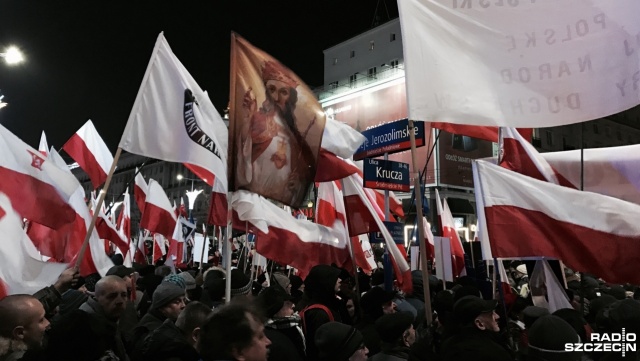 Demonstracje na ulicach Warszawy. Fot. Łukasz Szełemej [Radio Szczecin] Demonstracje na ulicach Warszawy