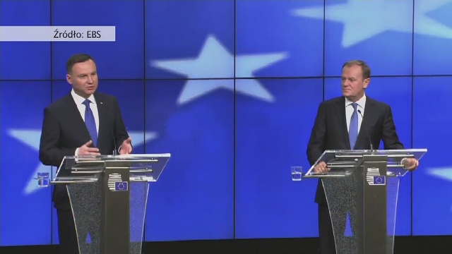 Bruksela nie spiskuje przeciwko Polsce - zapewniał przewodniczący Rady Europejskiej Donald Tusk na konferencji prasowej z Andrzejem Dudą.