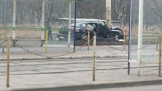 Do groźnie wyglądającej kolizji doszło przy ulicy Dębogórskiej w Szczecinie.