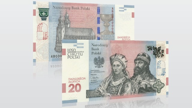 Banknot na 1050. rocznicę Chrztu Polski