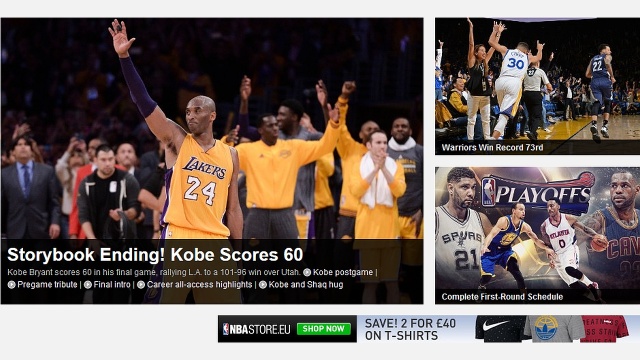 Z parkietami najlepszej koszykarskiej ligi świata rozstał się jeden z najlepszych koszykarzy ostatnich dwóch dekad Koby Bryant, a zawodnicy Golden State Warriors dokonali niewiarygodnego wyczynu.