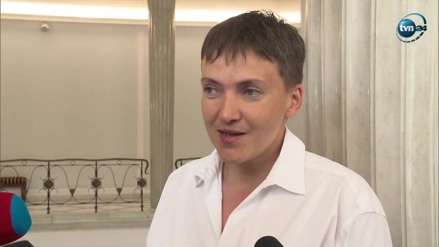 Przyjechała do Polski, by podziękować za wsparcie. Nadija Sawczenko ukraińska pilotka, którą więziono w Rosji, była w czwartek gościem w Sejmie.