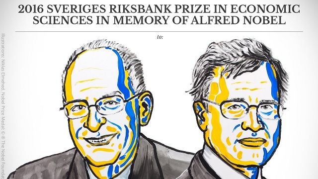 Oliver Hart i Bengt Holmstrm zostali tegorocznymi laureatami Nagrody Nobla w dziedzinie nauk ekonomicznych.