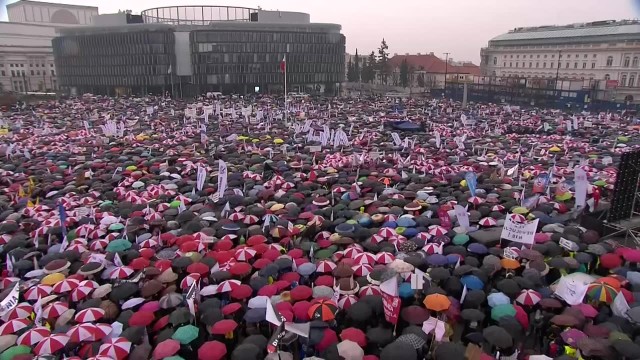 Chcemy ewolucji, a nie rewolucji. Protest w Warszawie [WIDEO]