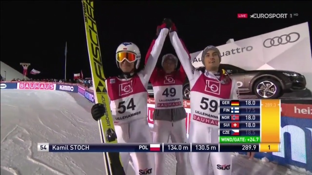 Kamil Stoch wygrał konkurs PŚ w skokach narciarskich rozegrany w Lillehammer. Drugie miejsce zajął Maciej Kot, który pierwszy raz w historii stanął na podium Pucharu Świata.