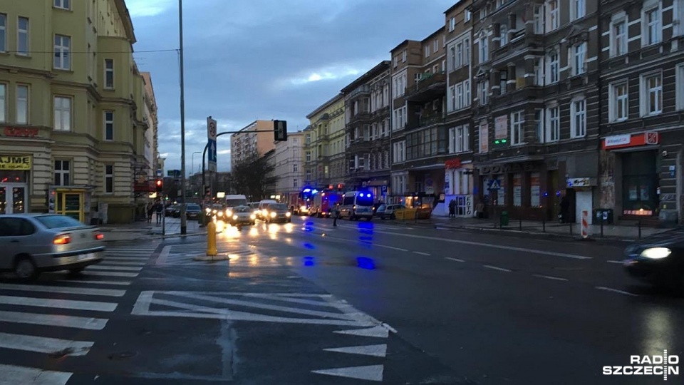 Pożar poddasza przy al. Wojska Polskiego w Szczecinie. Fot. Michał Król [Radio Szczecin]