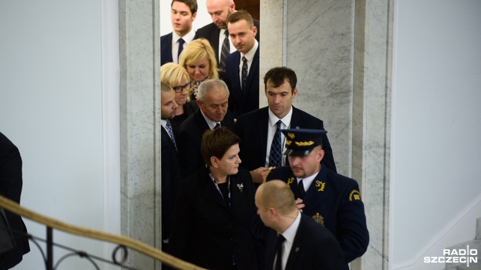 Beata Szydło podczas jednego z posiedzeń Sejmu. Fot. Konrad Nowak [Radio Szczecin/Archiwum]