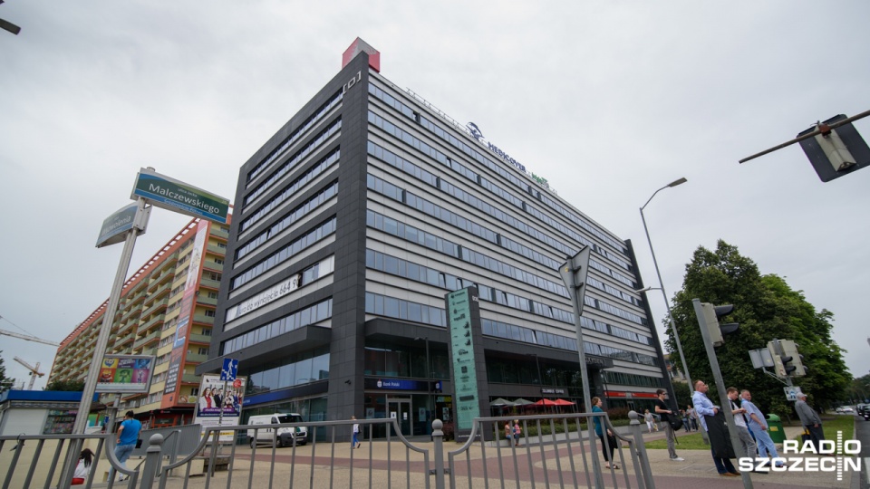 Wincor Nixdorf wprowadzi się latem do biurowca Oxygen przy skrzyżowaniu al. Wyzwolenia i ul. Malczewskiego. Fot. Konrad Nowak [Radio Szczecin]