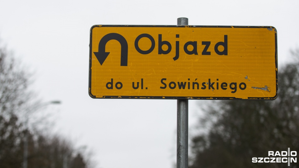 Ulica Głowackiego zamknięta. Fot. Konrad Nowak [Radio Szczecin]