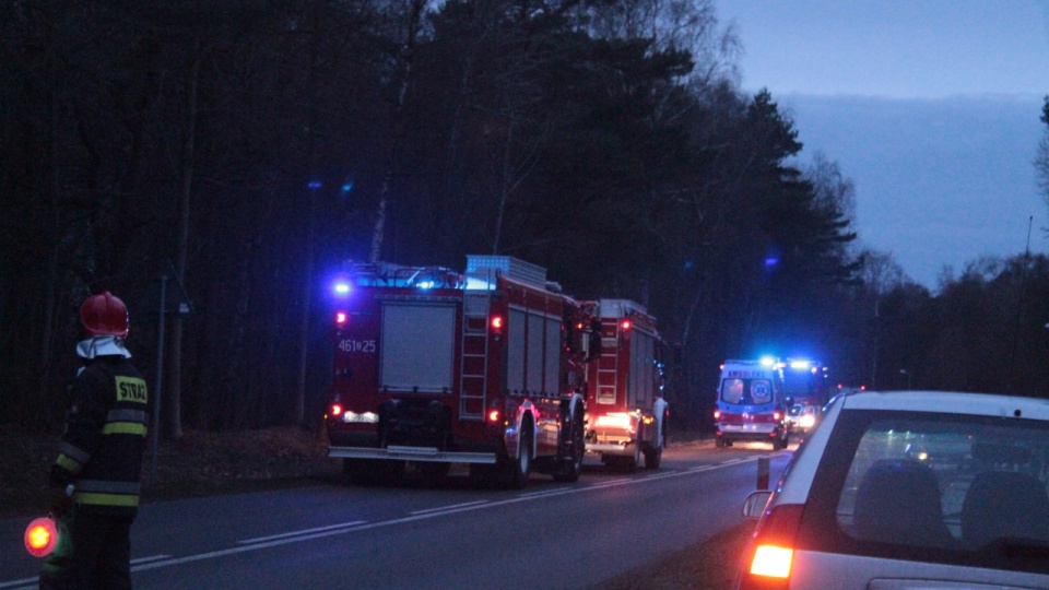 Wypadek na drodze wojewódzkiej nr 102 między Dziwnowem a Dziwnówkiem. Fot. Marian Klasik / ikamien.pl