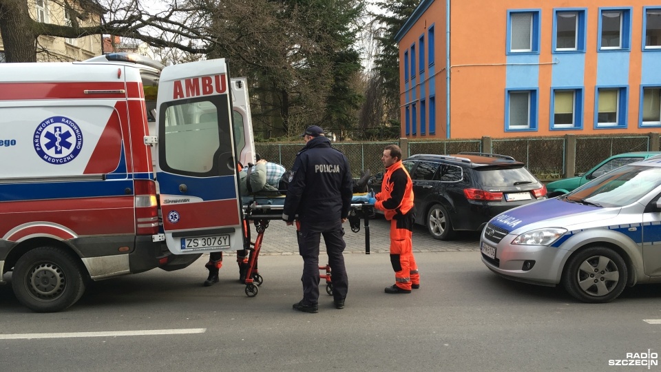 Wypadek przy ulicy Niedziałkowskiego. Fot. Michał Król [Radio Szczecin]