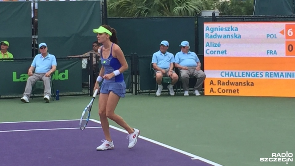 Agnieszka Radwańska pokonała Francuzkę Alizé Cornet 6:0, 6:1 i awansowała do trzeciej rundy prestiżowego turnieju Miami Open. Fot. Jan Pachlowski [Radio Szczecin]