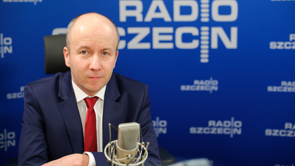 Marek Duklanowski w studiu Radia Szczecin. Fot. Konrad Nowak [Radio Szczecin]