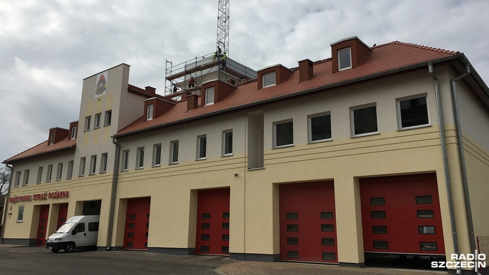 Kompleksowa modernizacja remizy Państwowej Straży Pożarnej w Choszcznie powoli dobiega końca. Fot. Łukasz Rabikowski [Radio Szczecin]