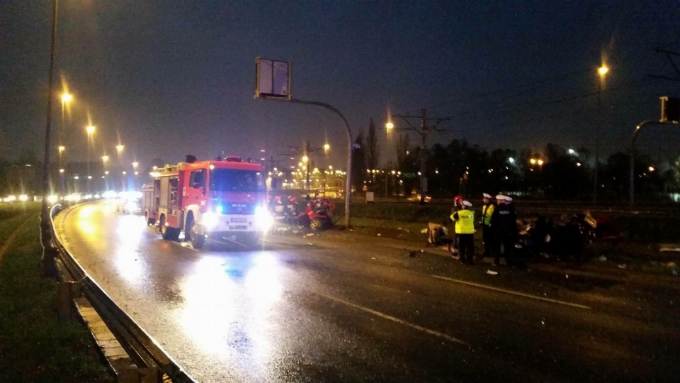 Tragiczny wypadek na Moście Pionierów w Szczecinie. Fot. Damian Szczesny