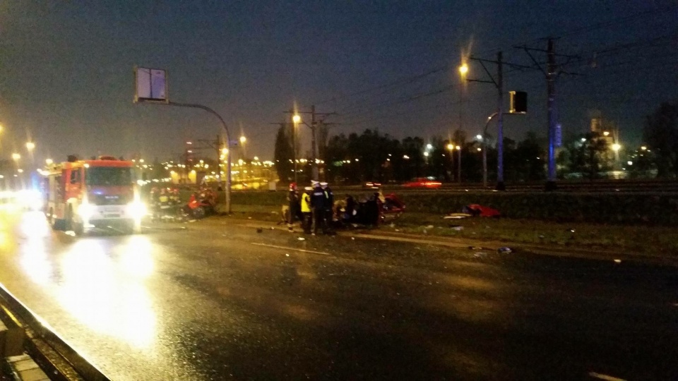 Tragiczny wypadek na Moście Pionierów w Szczecinie. Fot. Damian Szczesny
