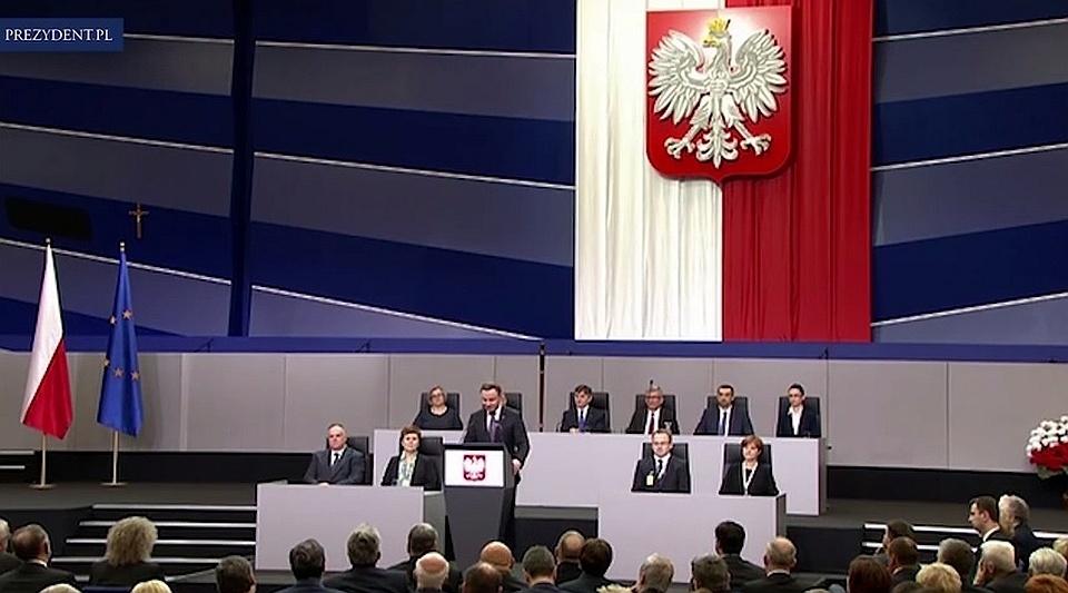 Chrzest Mieszka I jest najważniejszym wydarzeniem w dziejach Polski - mówił podczas posiedzenia Zgromadzenia Narodowego w Poznaniu Andrzej Duda. Fot. youtube.com