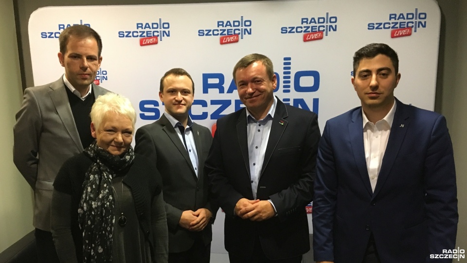 Goście "Kawiarenki politycznej" Radia Szczecin. Fot. Michał Król [Radio Szczecin]