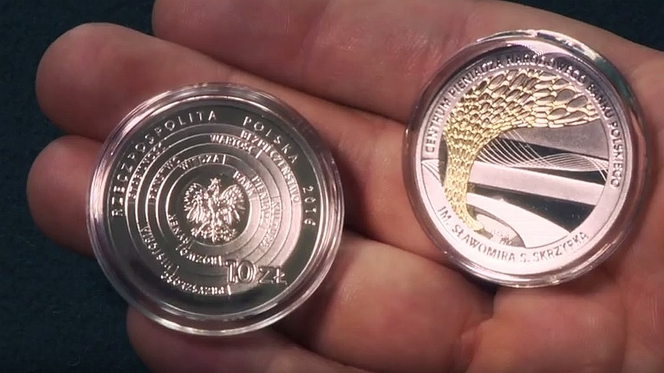 Narodowy Bank Polski wyemitował pamiątkową monetę o nominale 10 zł. Fot. youtube.com