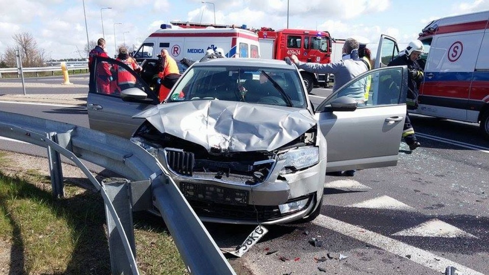 Wypadek w Karlinie. Fot. Adam Wójcik [Radio Szczecin]