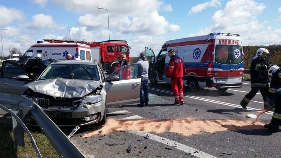 Wypadek w Karlinie. Fot. Adam Wójcik [Radio Szczecin]