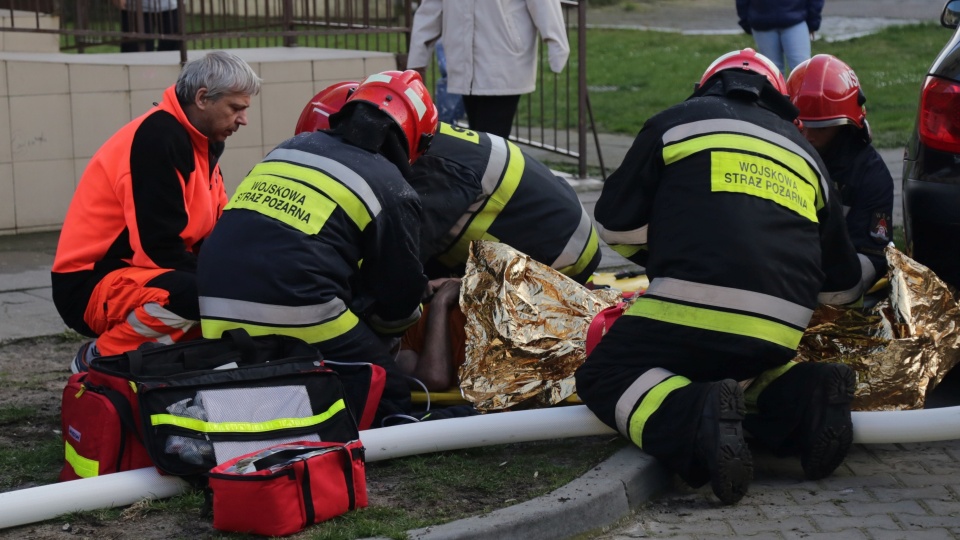 Pożar w mieszkaniu przy ulicy Grunwaldzkiej w Świnoujściu. Fot. Sławomir Ryfczyński / iswinoujscie.pl