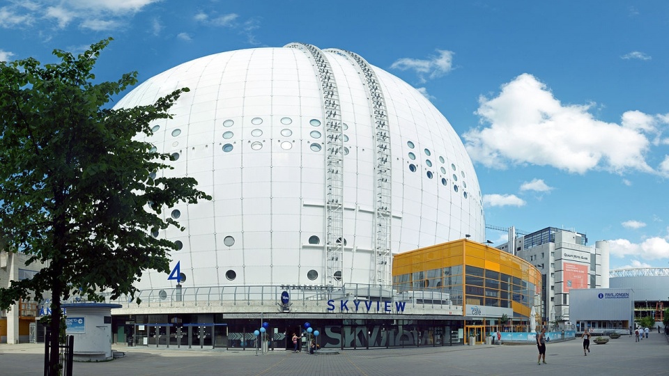 Hala Ericsson Globe w Sztokholmie, gdzie odbędą się finały Eurowizji. Fot. www.wikipedia.org / kallerna