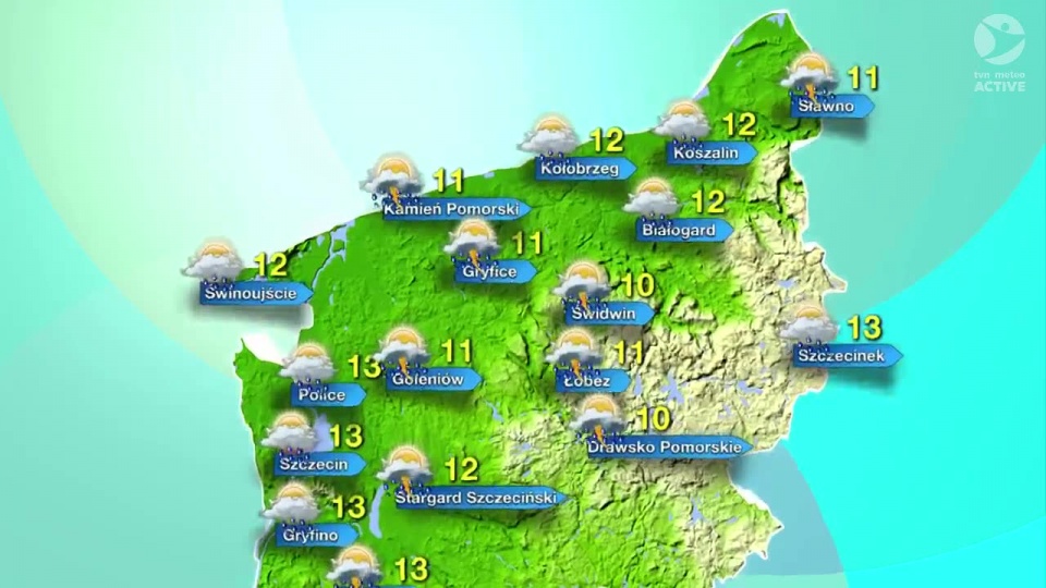 Pogoda na niedzielę. Fot. TVN Meteo Active/x-news