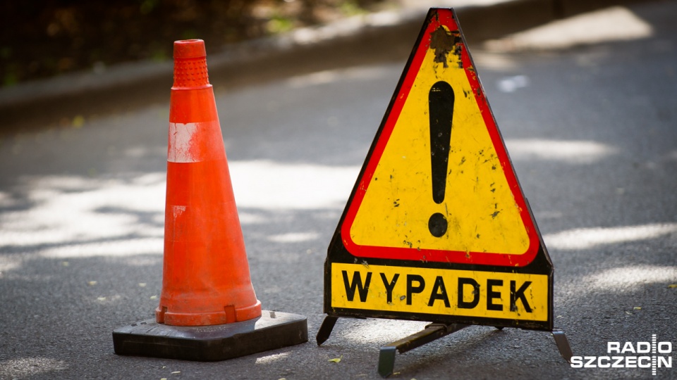 Wypadek niedaleko Choszczna. Fot. Konrad Nowak [Radio Szczecin/Archiwum]