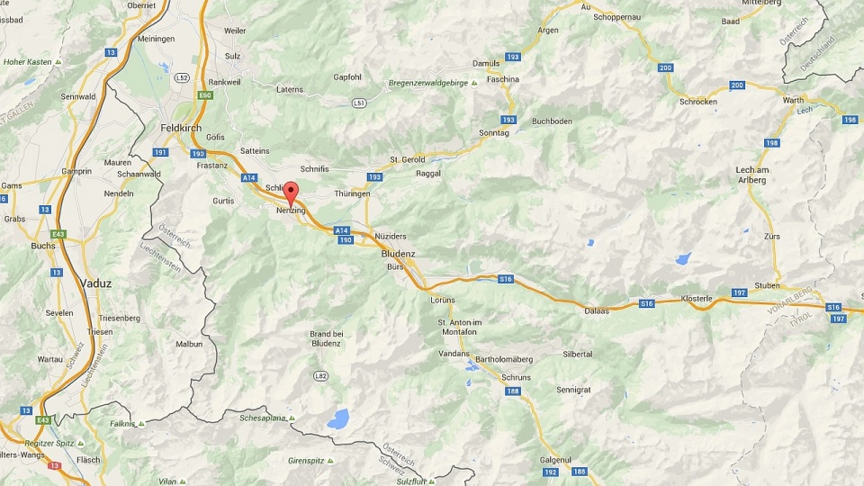 W mieście Nenzing na zachodzie kraju mężczyzna ostrzelał ludzi, próbujących się dostać na niewielki koncert plenerowy. Fot. www.google.pl/maps