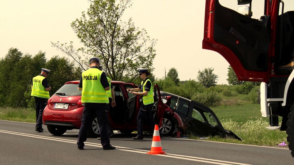 Wypadek w Będzinie. Fot. Adam Wójcik [Radio Szczecin]