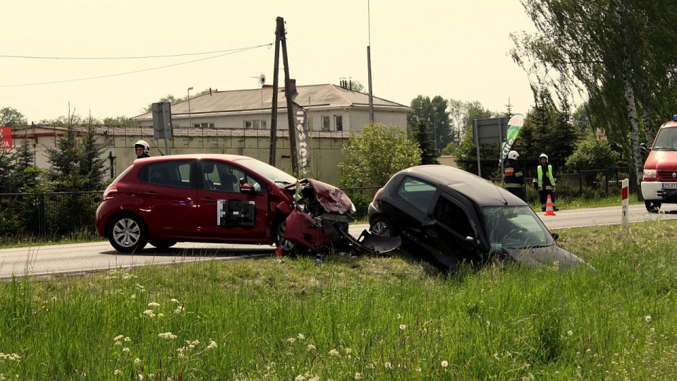 Wypadek w Będzinie. Fot. Adam Wójcik [Radio Szczecin]