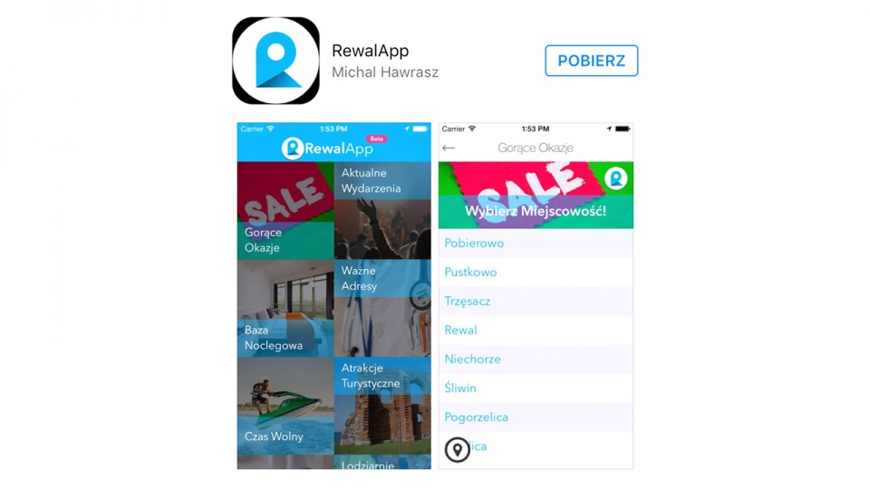RewalApp to aplikacja, która dostępna jest na Androida i IOS-a. Program stworzyło dwóch mieszkańców tamtej miejscowości. Fot. Maciej Myszkowiak [Radio Szczecin]