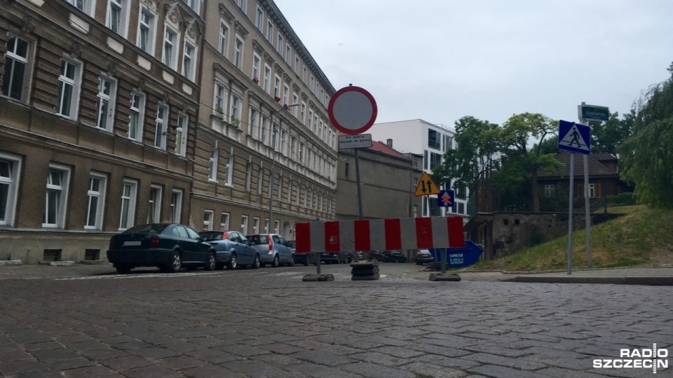 Zmiana organizacji ruchu na ul. Kapitańskiej. Fot. Sylwia Polachowska [Radio Szczecin]