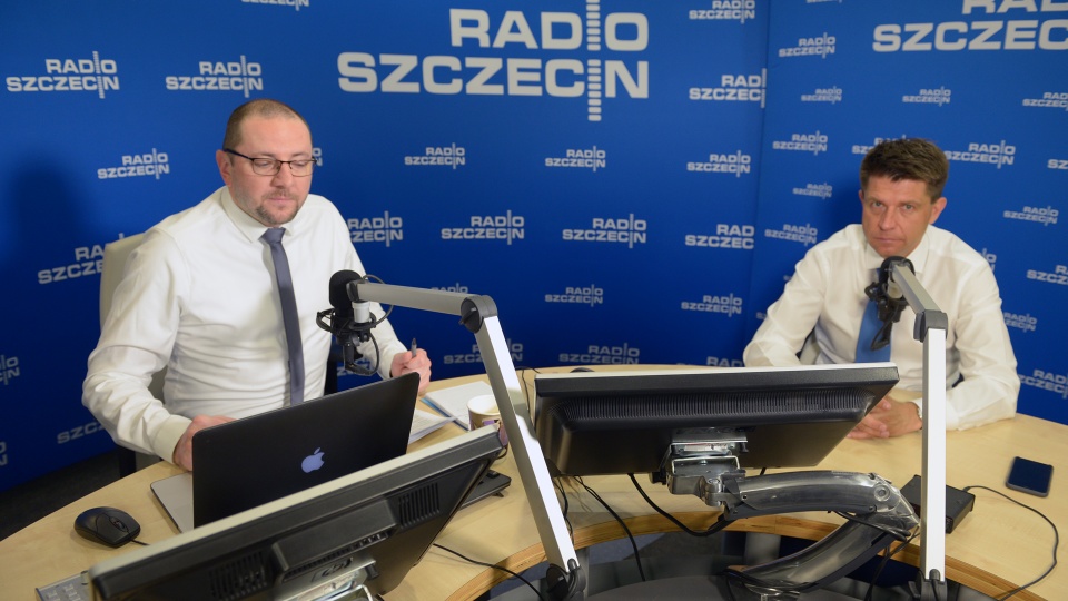 Ryszard Petru w studiu Radia Szczecin. Fot. Piotr Sawiński [Radio Szczecin]