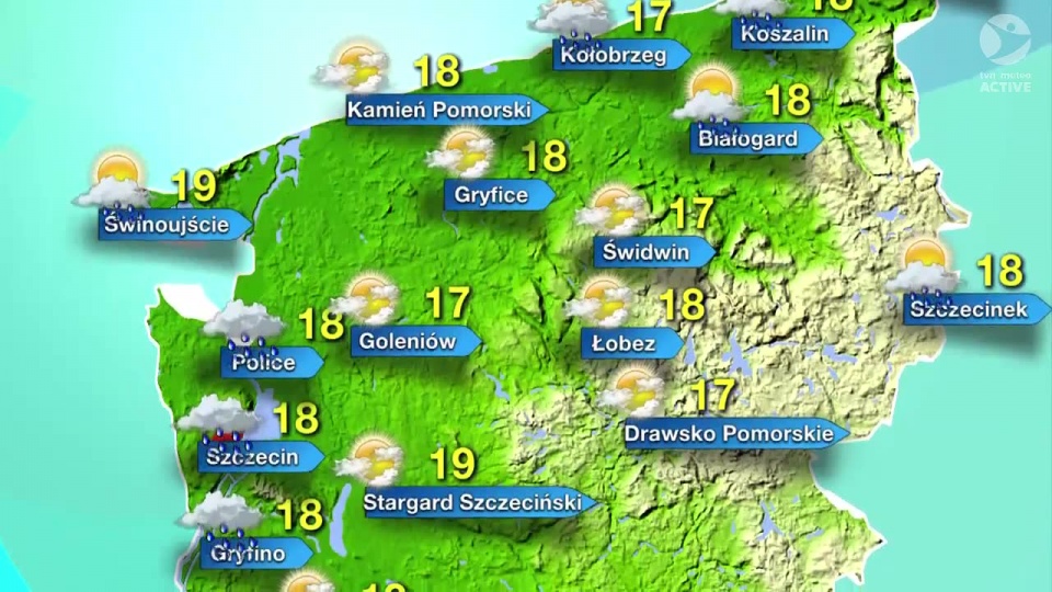 Pogoda na poniedziałek. Fot. TVN Meteo Active/x-news