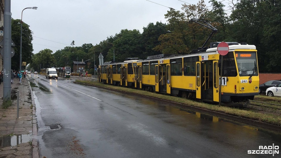 Zablokowany był tor w kierunku pętli na Pomorzanach. Fot. Michał Król [Radio Szczecin]