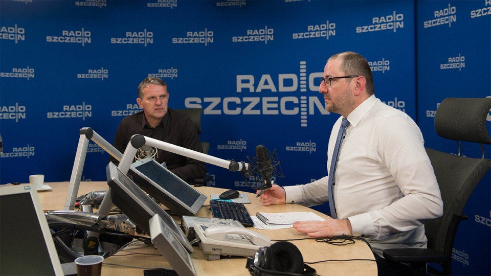 Kazimierz Moskal w studiu Radia Szczecin. Fot. Maciej Myszkowiak [Radio Szczecin]