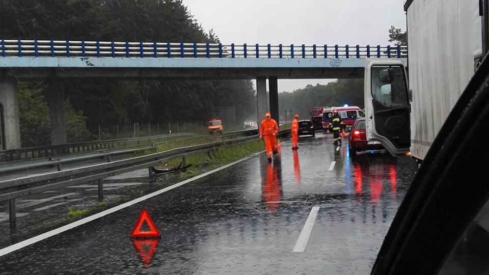 Wypadek na S3 w kierunku Świnoujścia. Fot. Słuchacz - Piotr Kowalski