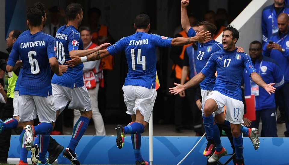 Reprezentacja Włoch pokonała Szwedów 1:0 w drugim meczu grupowym podczas trwających we Francji Mistrzostw Europy w piłce nożnej. Fot. twitter.com/UEFAEURO