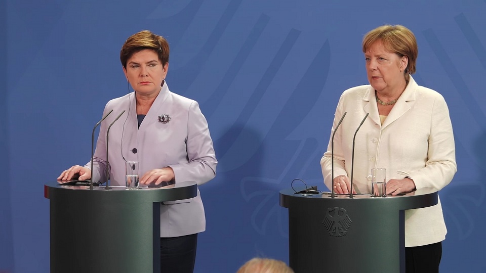 Beata Szydło i Angela Merkel. Fot. Kancelaria Premiera TV