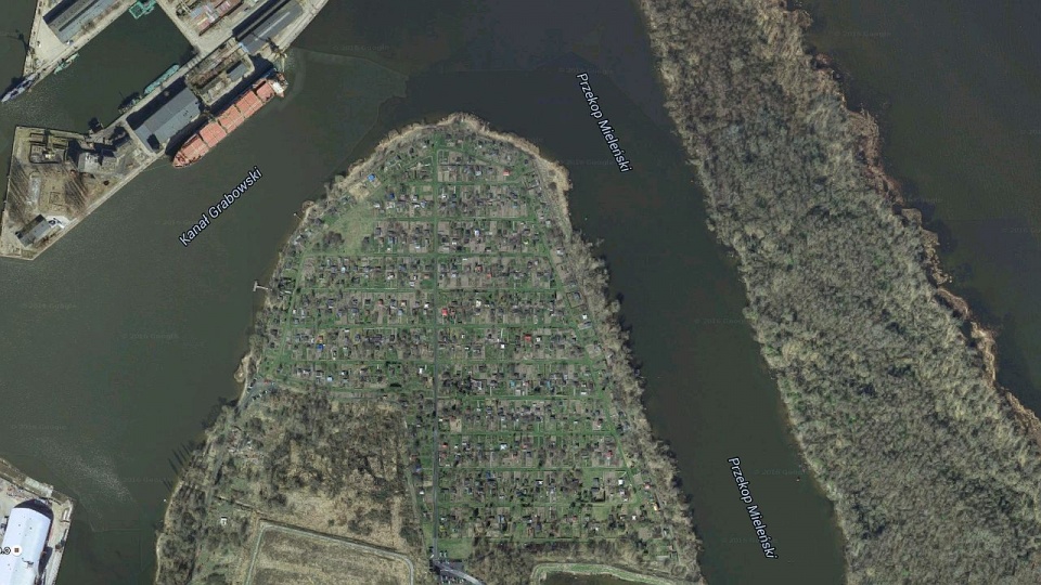 400 działek leży na Ostrowie Grabowskim, gdzie ma być rozbudowywany port w Szczecinie. Fot. google.pl/maps