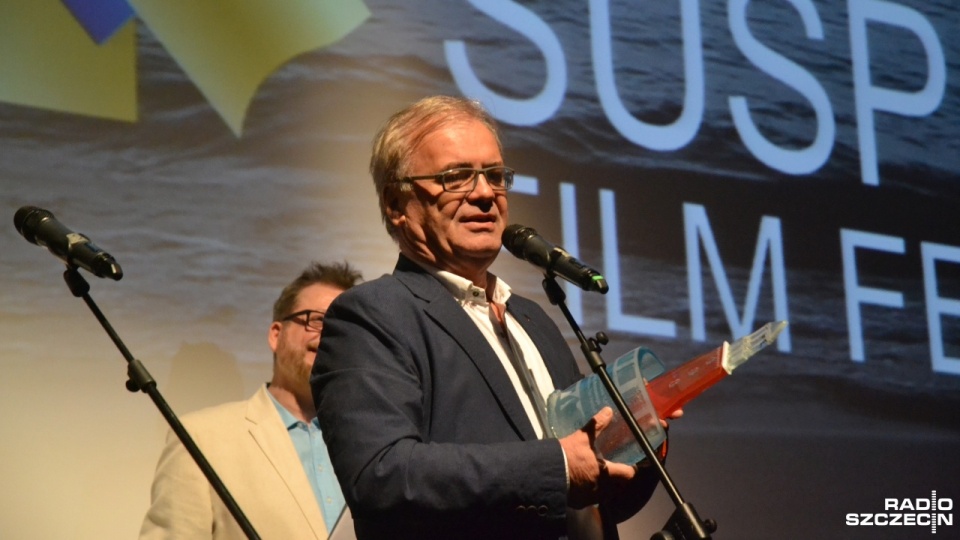 Nagrodę "Latarnik" dla reżysera tworzącego kino gatunkowe otrzymał Jacek Bromski. Fot. Przemysław Polanin [Radio Szczecin]