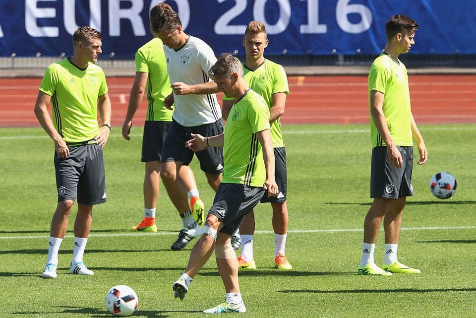 Ostatni trening Niemców przed spotkaniem z Francją. Fot. UEFA EURO 2016 Twitter